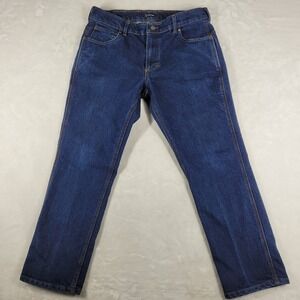Origin USA Work Jeans Men's 34x30 Blue Denim Relaxed Fit Dark Wash Factory‎